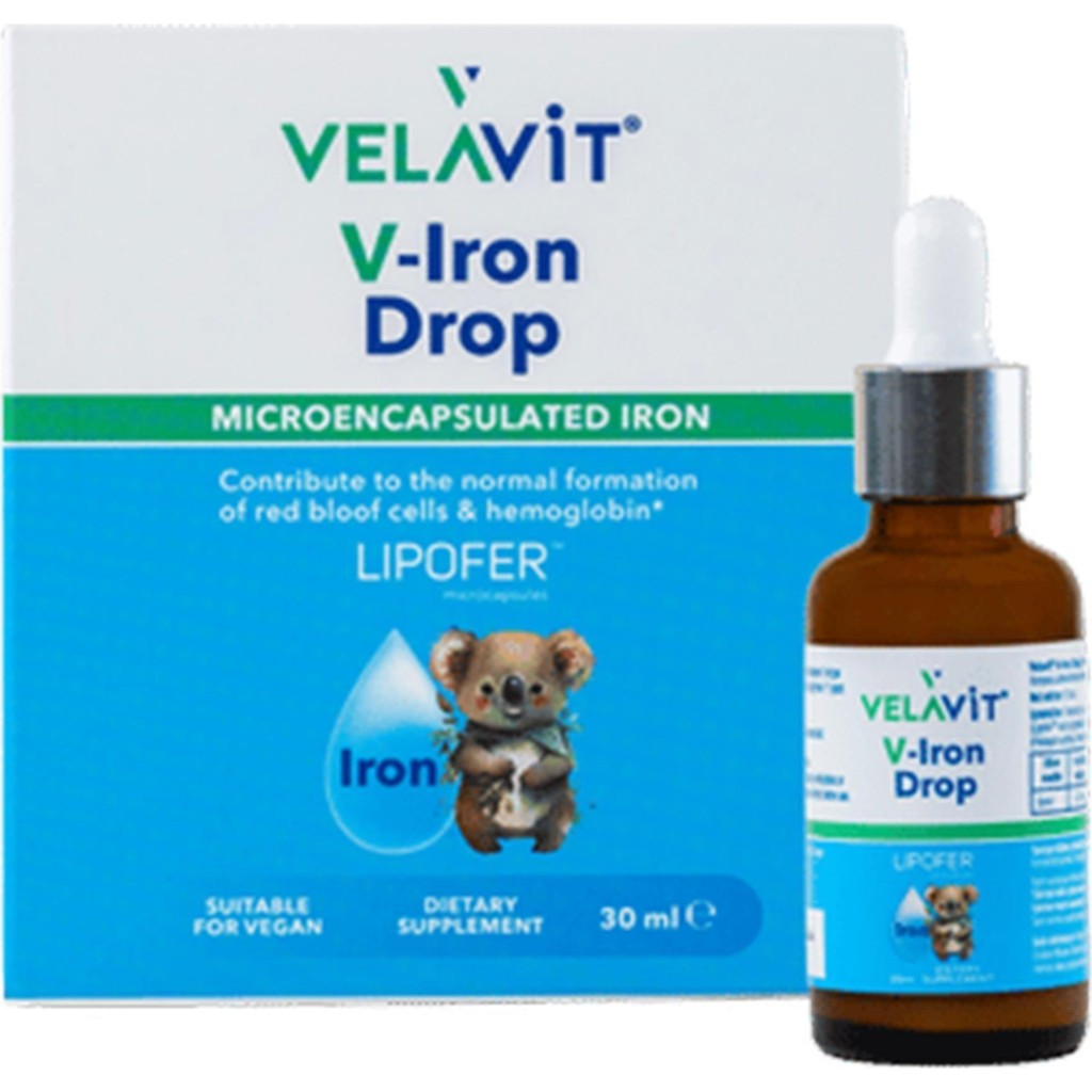 Velavit V-Iron Drop 30 ml Damla İçerik Bilgisi ile Vegan Uyumlu Demir Takviyesi - Aromasız Diğer Fiyatı