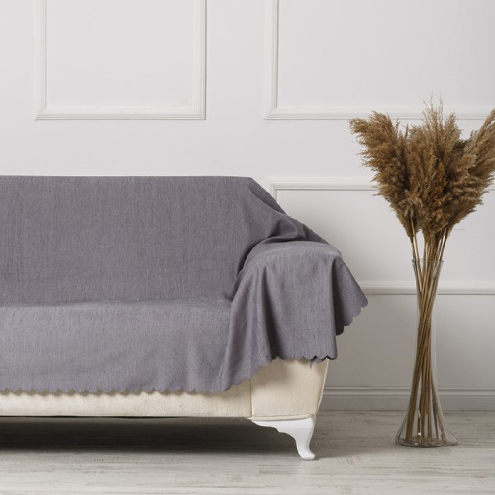 Velerde Home Battal Boy | Kollarınıda kapatan | Şönil Çift Taraflı Kaymaz Koltuk Örtüsü | Çekyat Örtüsü | Koltuk Şalı | Renk : Antrasit - 175 x 300 cm Koltuk & Kanepe Örtüsü Fiyatı