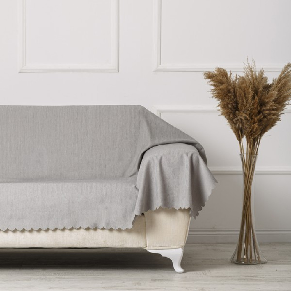 Velerde Home Battal Boy | Kollarınıda kapatan | Şönil Çift Taraflı Kaymaz Koltuk Örtüsü | Çekyat Örtüsü | Koltuk Şalı | Renk : Gri - 175 x 300 cm Koltuk & Kanepe Örtüsü Fiyatı