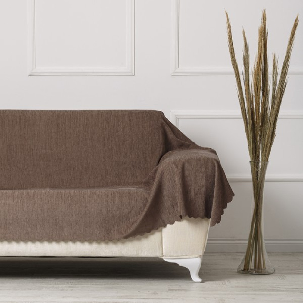 Velerde Home Battal Boy | Kollarınıda kapatan | Şönil Çift Taraflı Kaymaz Koltuk Örtüsü | Çekyat Örtüsü | Koltuk Şalı | Renk : Vizon - 175 x 300 cm Koltuk & Kanepe Örtüsü Fiyatı