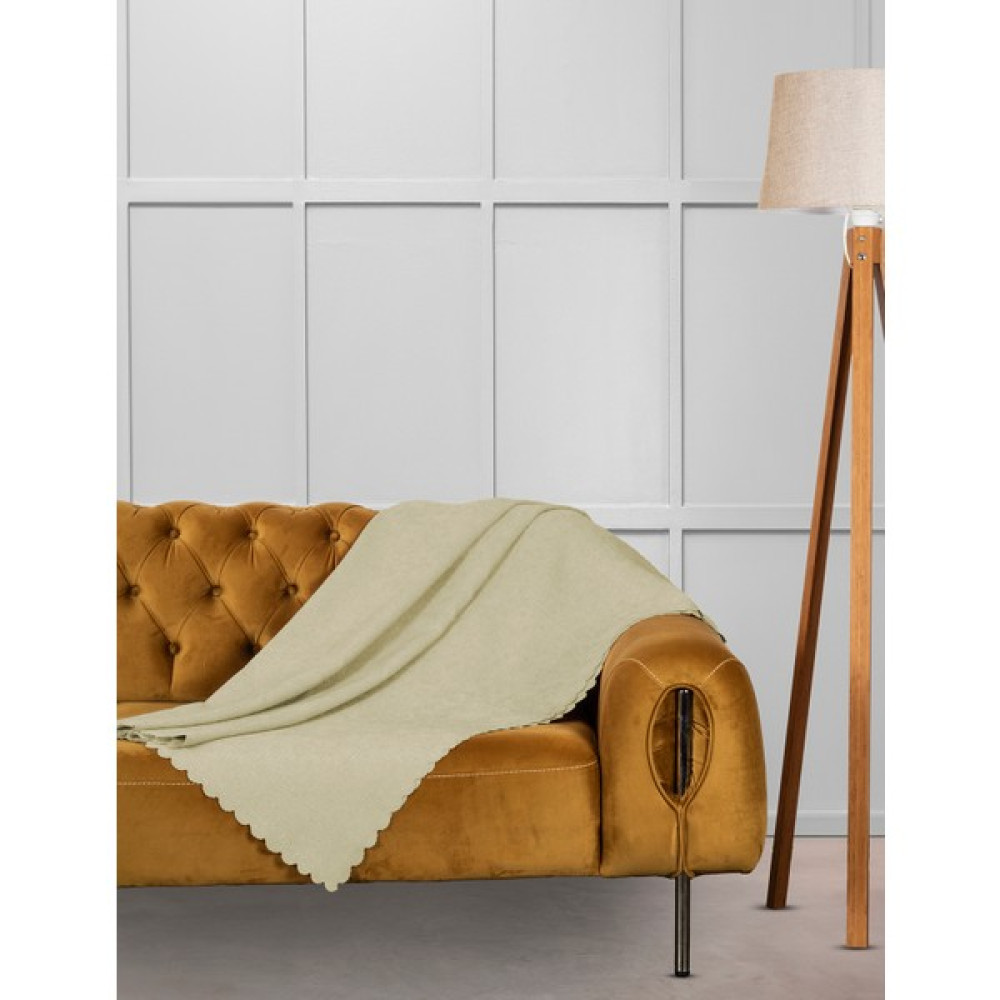 Velerde Home Jakar Şönil Kaymaz Koltuk Örtüsü Şalı Standart En 175CM x Boy 215CM Krem - 175 x 215 cm Koltuk & Kanepe Örtüsü Fiyatı