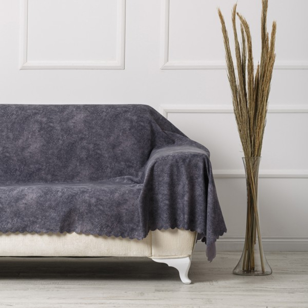Velerde Home vessel Antrasit Battal Boy Kollarınıda Kapatan Çift Taraflı Çekyat Koltuk Örtüsü Şalı - 180 x 300 cm Koltuk & Kanepe Örtüsü Fiyatı