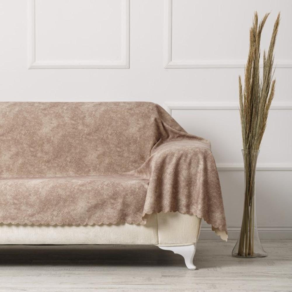 Velerde Home vessel Bej Battal Boy Kollarınıda Kapatan Çift Taraflı Çekyat Koltuk Örtüsü Şalı - 180 x 300 cm Koltuk & Kanepe Örtüsü Fiyatı