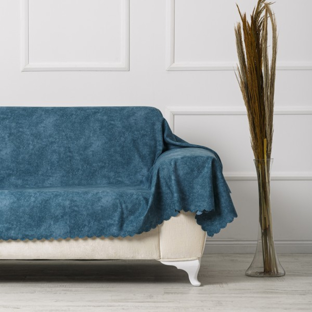 Velerde Home vessel Turkuaz Battal Boy Kollarınıda Kapatan Çift Taraflı Çekyat Koltuk Örtüsü Şalı - 180 x 300 cm Koltuk & Kanepe Örtüsü Fiyatı