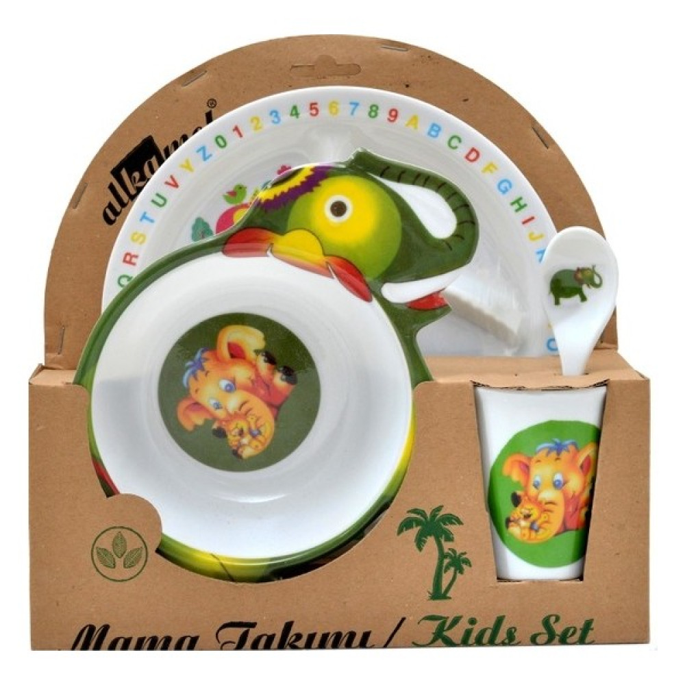 Veletto Mama Yediren Hayvan Figürlü Melamin Bebek Veletto Mama 4lü Set Mama Seti Fiyatı