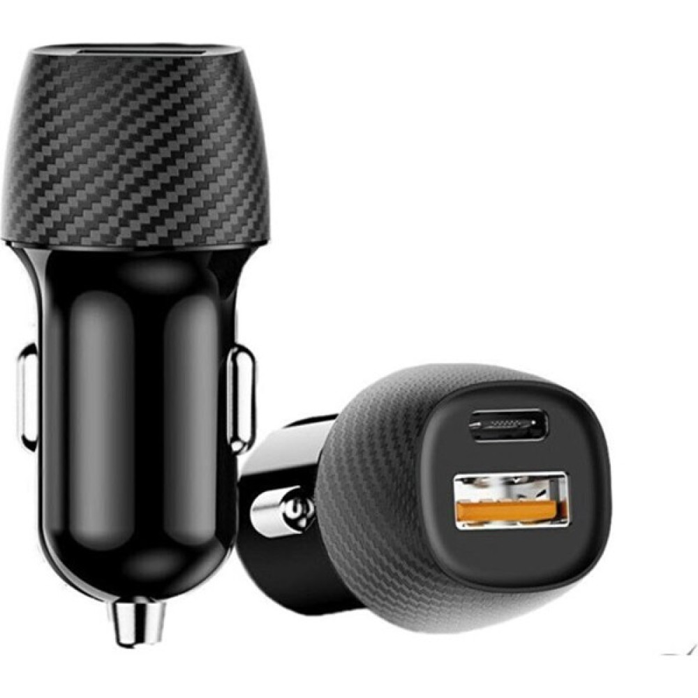 Velliw 36W Pd Qc 3.0 USB Hızlı Şarj Çakmaklık Araç Içi Şarz Aleti Araba Aksesuarı Karbon - Siyah Cep Telefonu Araç Kiti Fiyatı