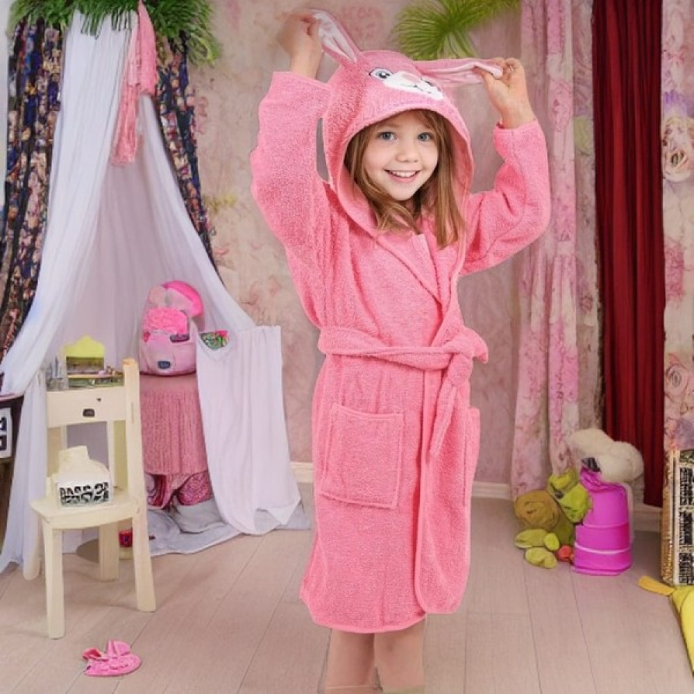 Velproza Hayvan Figürlü Çocuk Bornozları - 3 - 4 Yaş - Pembe Bornoz Fiyatı