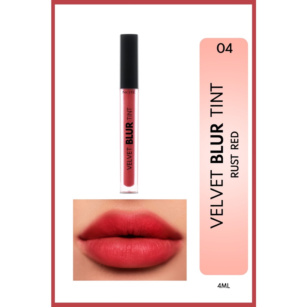 Velvet Blur Tint Kadife Bitişli Nemlendirici Mat Ruj - 04 Rust Red - Pembe Rujlar & Dudak Parlatıcıları Fiyatı