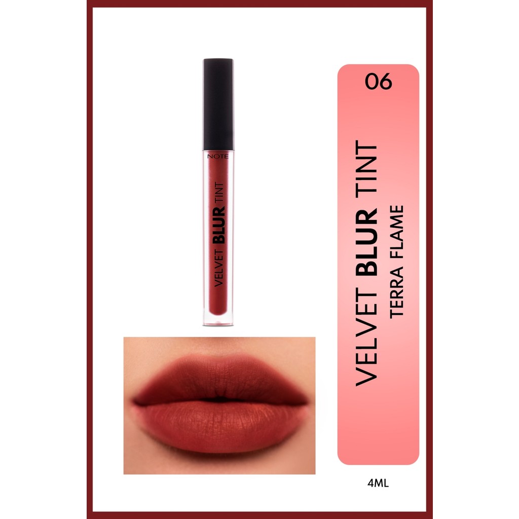 Velvet Blur Tint Kadife Bitişli Nemlendirici Mat Ruj - 06 Terra Flame - Kırmızı Rujlar & Dudak Parlatıcıları Fiyatı
