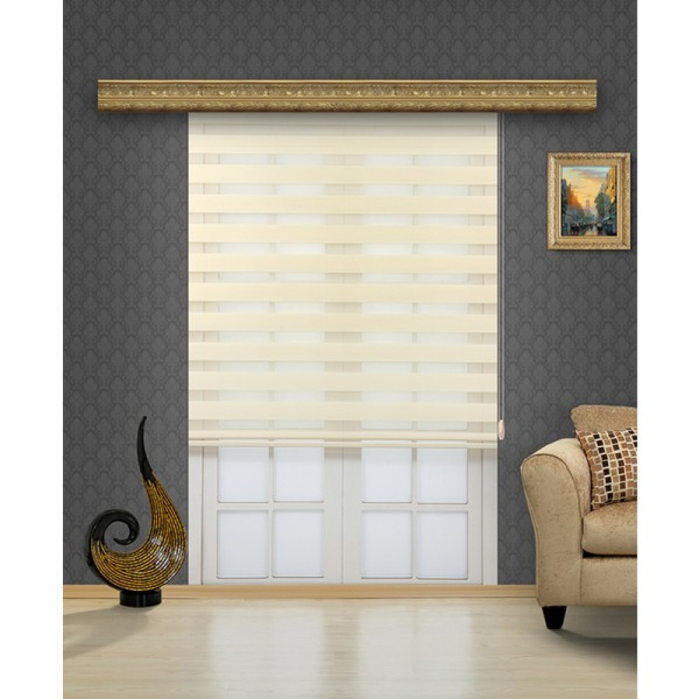 Venassa Bambu Zebra Stor Perde - 210 x 220 cm - Krem Stor Perde Fiyatı