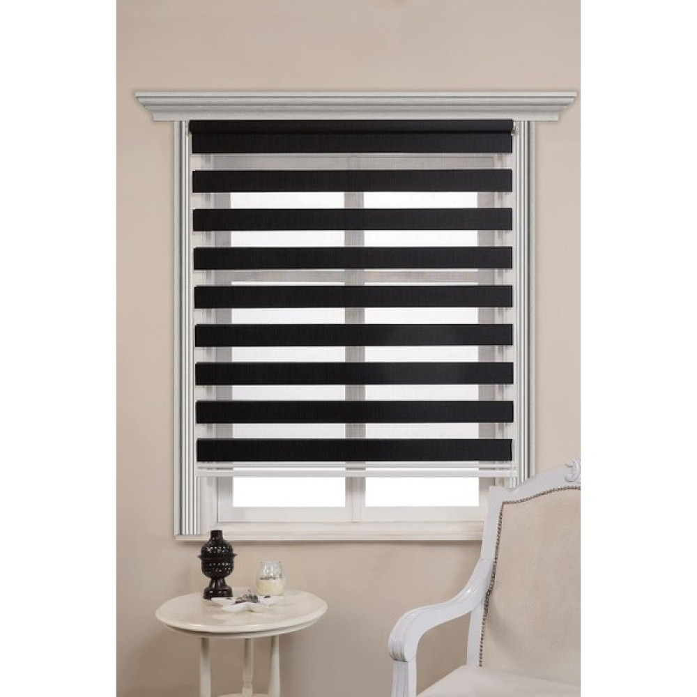 Venassa Siyah Bambu Zebra Stor Güneşlik Perde - 200 x 280 cm Stor Perde Fiyatı