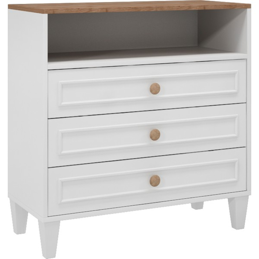 Venatto Smart Şifonyer (%100 MDF) - Beyaz - Meşe Şifonyer Fiyatı