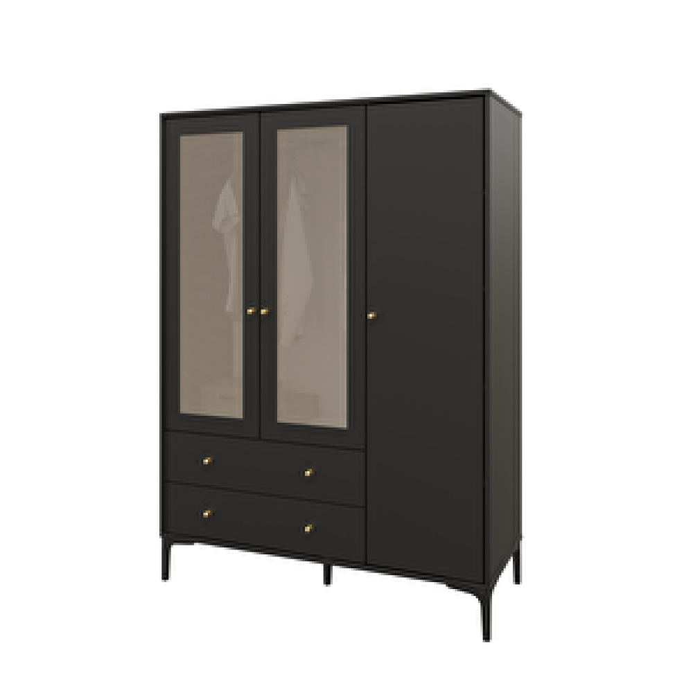Venatto Trio Black 3 Kapılı Dolap(%100mdf) Bebek Odası Gardırop Fiyatı
