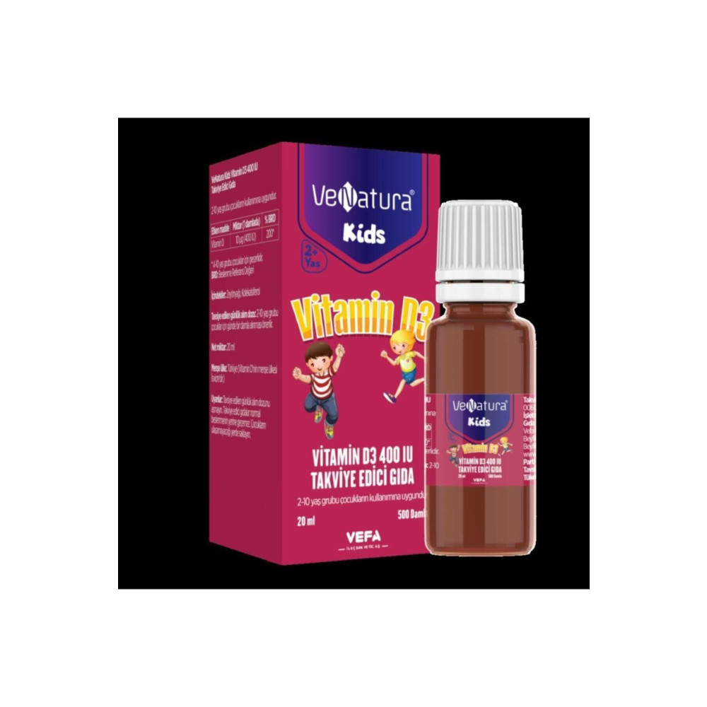 VeNatura Unisex Kids Vitamin D3 400 Iu Takviye Edici Gıda Sağlık / Diyet Fiyatı