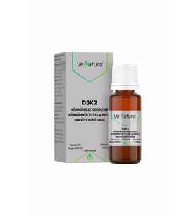 VeNatura Vitamin D3k2 Vitamin D3 1000ıu Vitamin K2 11.25mcg Damla 20ml Sağlık / Diyet Fiyatı