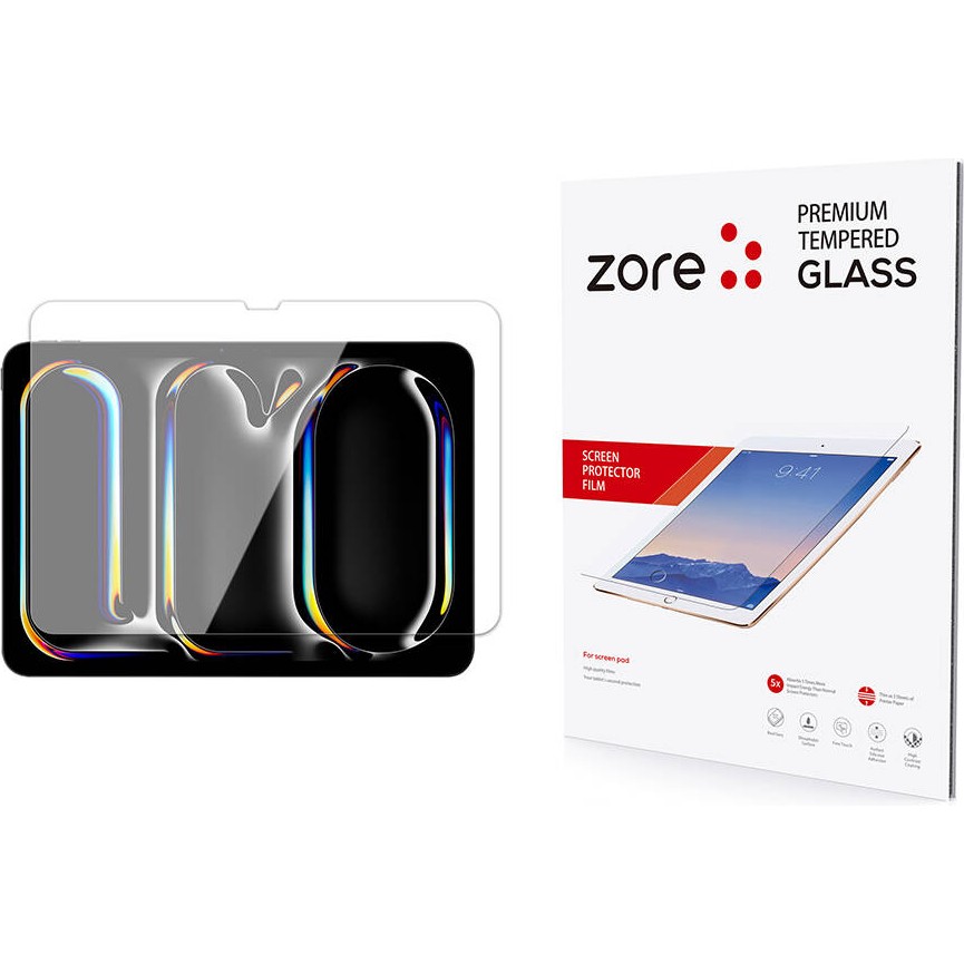 Vendas Apple iPad Pro 13 2025 M5 Zore Tablet Temperli Cam Ekran Koruyucu - Şeffaf Cep Telefonu Ekran Koruyucusu Fiyatı