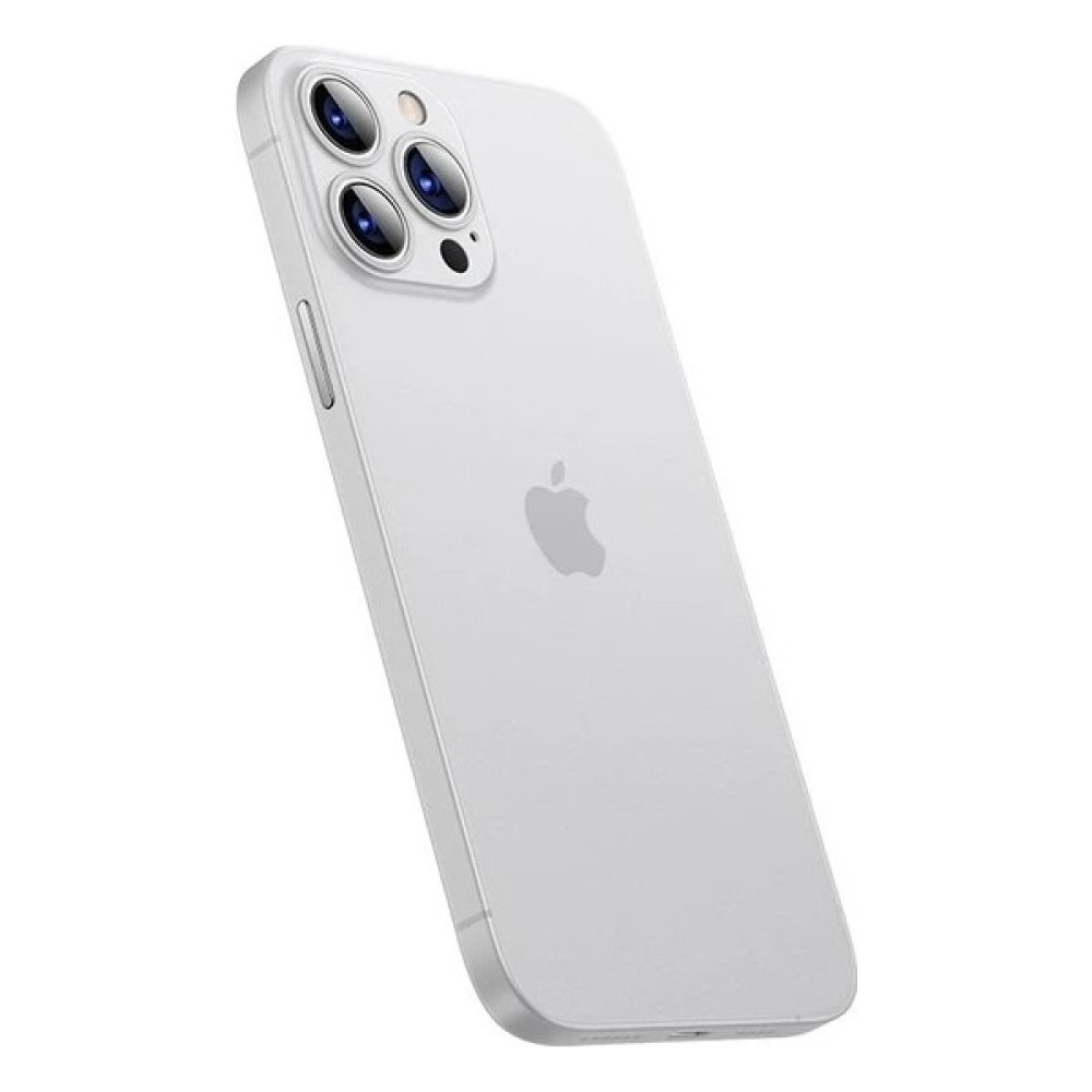 Vendas Apple iPhone 14 Pro Max Uyumlu (14 Pro Max) Wing Serisi Ultra Ince Kalıplı Sert Silikon Kılıf - Buzlu Beyaz Cep Telefonu Kılıfı Fiyatı