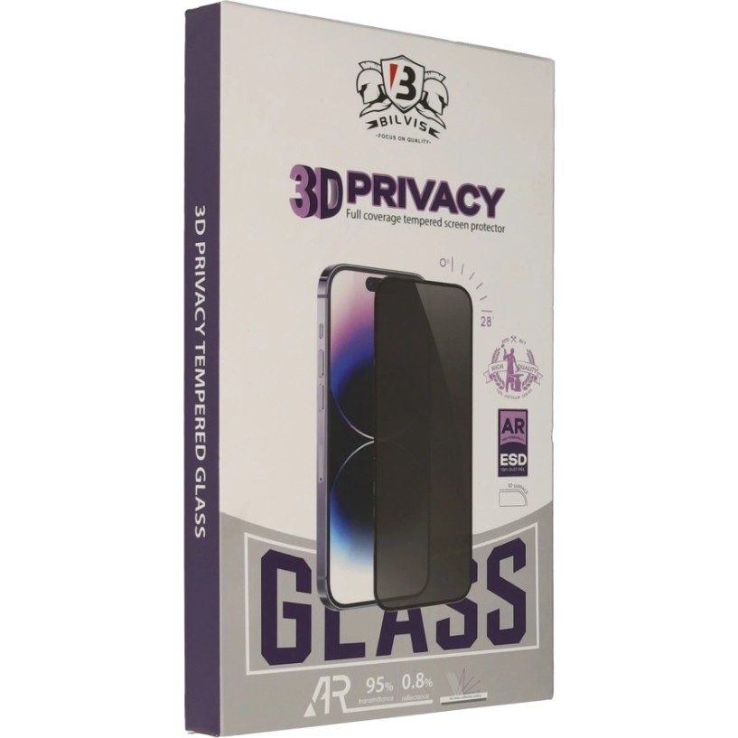 Vendas Apple iPhone 16 Pro Uyumlu Bilvis 3D Hayalet Cam Ekran Koruyucu - Siyah Cep Telefonu Ekran Koruyucusu Fiyatı