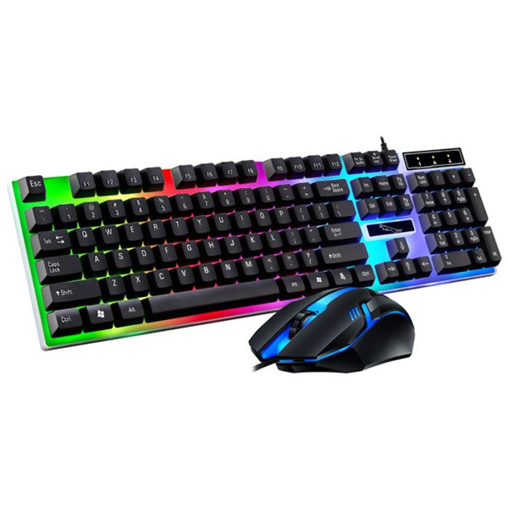 Vendas G21-B USB Girişli LED Işıklı Dpi Ayarlı Oyuncu Klavye ve Mouse Seti - Siyah Klavye - Mouse Fiyatı