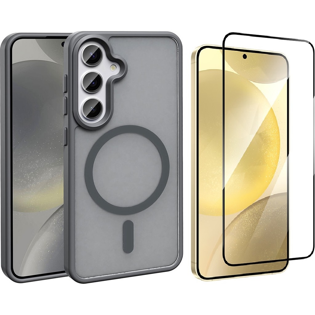 Vendas Galaxy S26 Plus Kılıf M-Safe Şarj Özellikli Mat Arka Yüzey Vendas Sio Kapak + Tempered Cam Ekran Koruyucu - Gri Cep Telefonu Şarj Cihazı Fiyatı