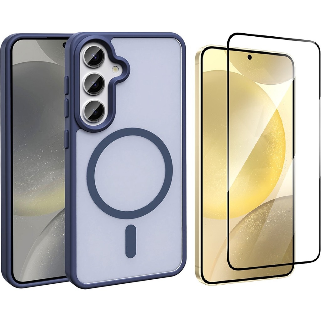 Vendas Galaxy S26 Plus Kılıf M-Safe Şarj Özellikli Mat Arka Yüzey Vendas Sio Kapak + Tempered Cam Ekran Koruyucu - Lacivert Cep Telefonu Şarj Cihazı Fiyatı