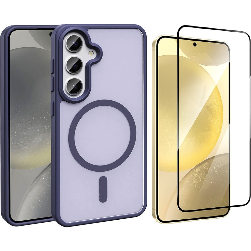 Vendas Galaxy S26 Plus Kılıf M-Safe Şarj Özellikli Mat Arka Yüzey Vendas Sio Kapak + Tempered Cam Ekran Koruyucu - Mor Cep Telefonu Şarj Cihazı Fiyatı