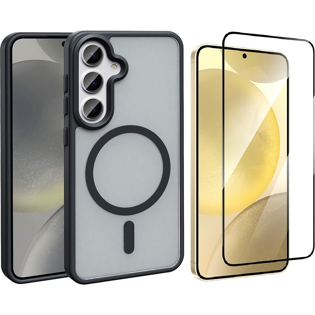Vendas Galaxy S26 Plus Kılıf M-Safe Şarj Özellikli Mat Arka Yüzey Vendas Sio Kapak + Tempered Cam Ekran Koruyucu - Siyah Cep Telefonu Şarj Cihazı Fiyatı