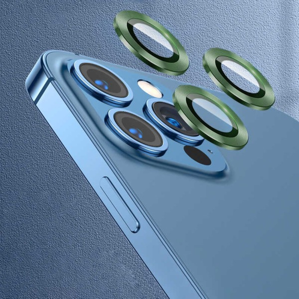 Vendas iPhone 13 Pro Lins Serisi Renkli Kamera Lens Koruyucu - Koyu Yeşil Cep Telefonu Kılıfı Fiyatı
