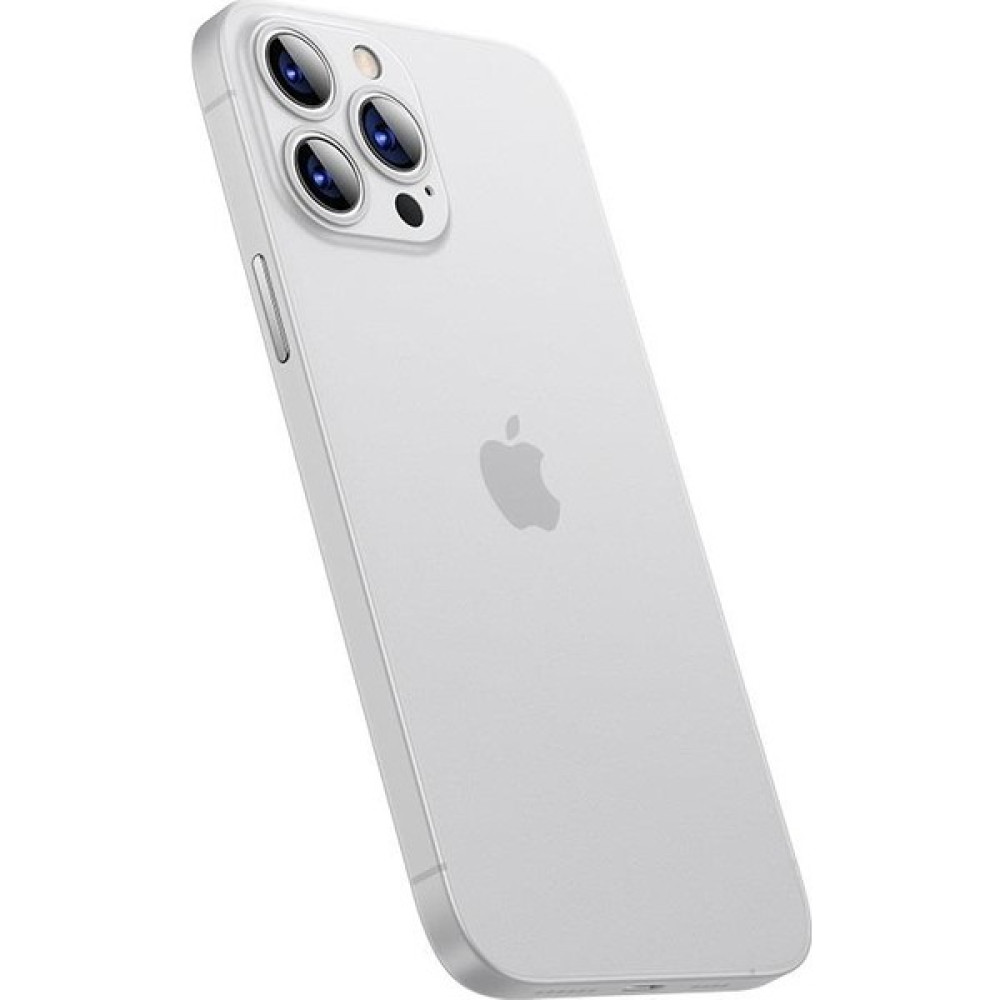 Vendas iPhone 13 Pro Wing Serisi Ultra Thin 0.4mm Ince Silikon Kılıf - Buzlu Beyaz Cep Telefonu Kılıfı Fiyatı