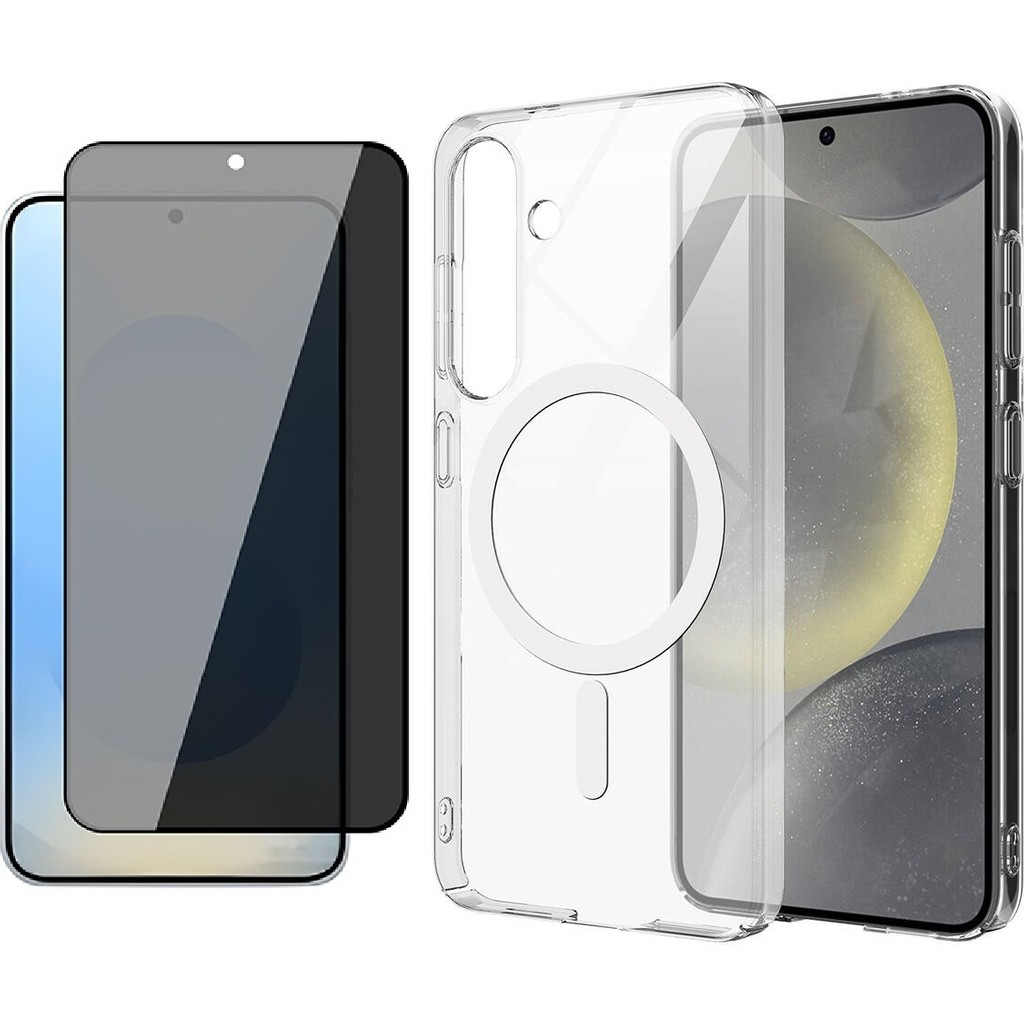Vendas Samsung Galaxy S24 Plus Kılıf Kamera Korumalı M-safe Sert PC Zore Porto Kapak + Hayalet Ekran Koruyucu - Şeffaf Cep Telefonu Kılıfı Fiyatı
