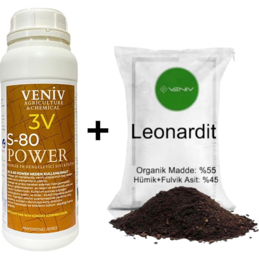 Veniv 3V Power Sıvı Kükürt 1l + 1 kg Leonardit Hediye %45 Hümik Fulvik Asit- Köklendirici-Ph Dengeleyici Gübre Fiyatı