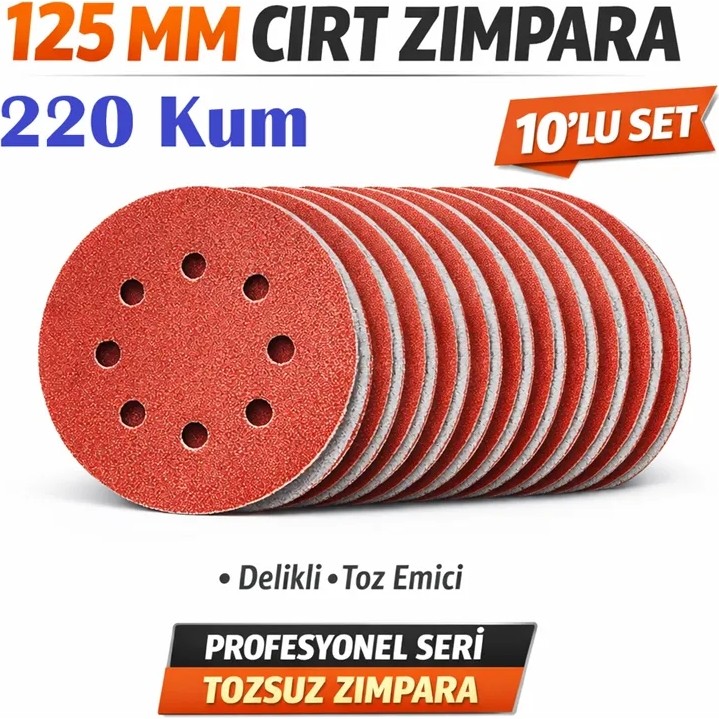 Venoa 125 mm Cırt Zımpara Kağıdı 10 Adet – 8 Delikli Disk, Ahşap & Metal Uyumlu - 220 Kum SSD / Solid State Drive Fiyatı