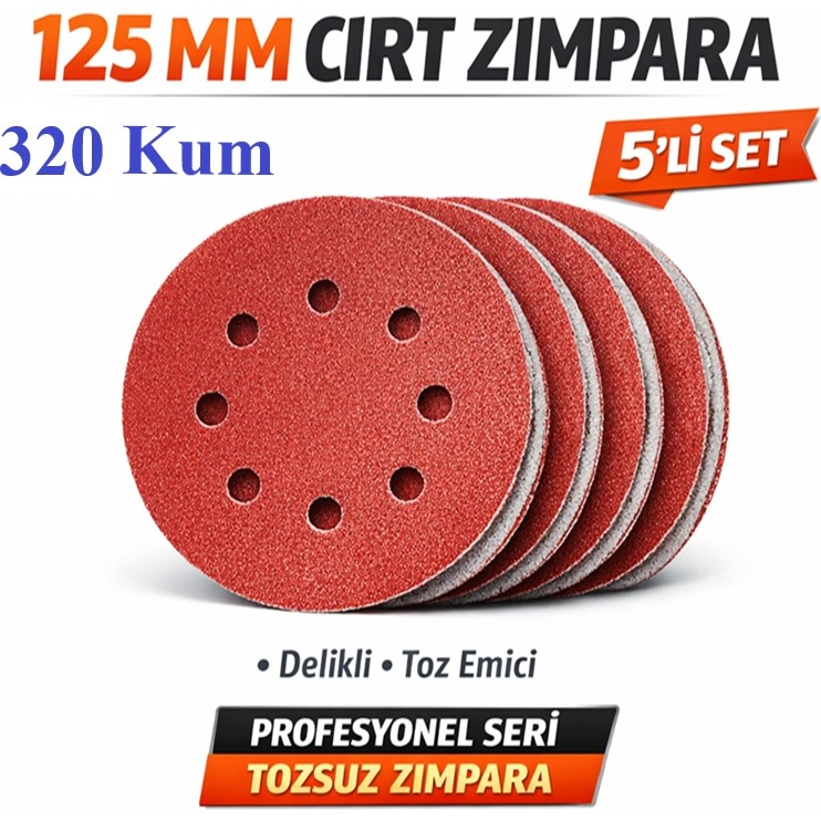 Venoa 125 mm Cırt Zımpara Kağıdı 5 Adet – 8 Delikli Disk, Ahşap & Metal Uyumlu - 320 Kum SSD / Solid State Drive Fiyatı