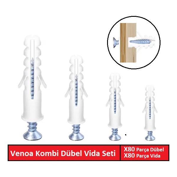 Venoa DB160 Plastik Dübel Vida Seti 160 Parça Diğer Fiyatı