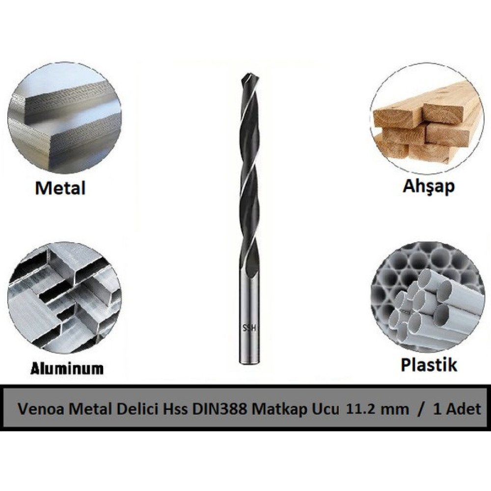 Venoa Metal Delici Hss DIN388 Matkap Ucu 11.2 mm Paket 1 Li Oto Boyaları Fiyatı