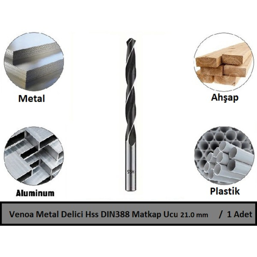 Venoa Metal Delici Hss DIN388 Matkap Ucu 21.0 mm Paket 1 Li Oto Boyaları Fiyatı