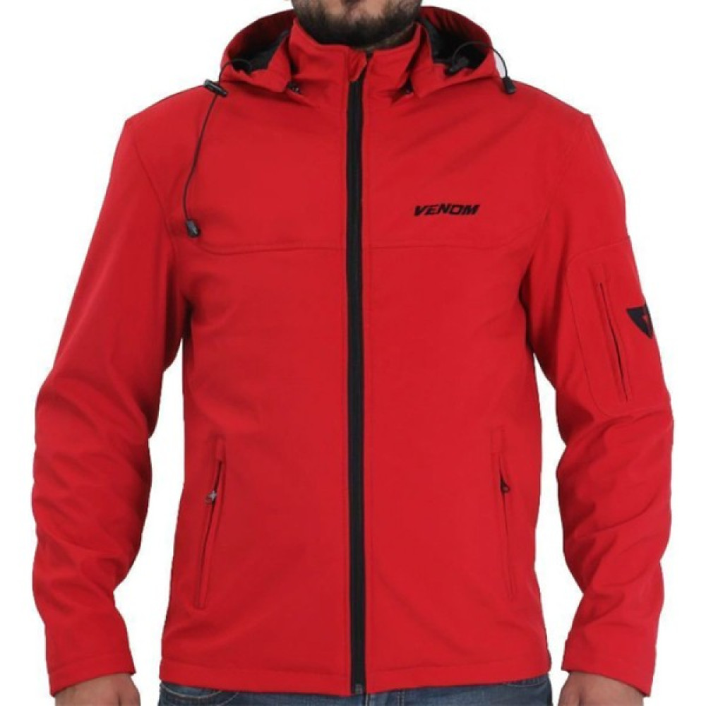 Venom Ceket Jaws Kapşonlu Soft Shell Motosiklet Montu Kırmızı - Xl Motorsiklet Montları Fiyatı