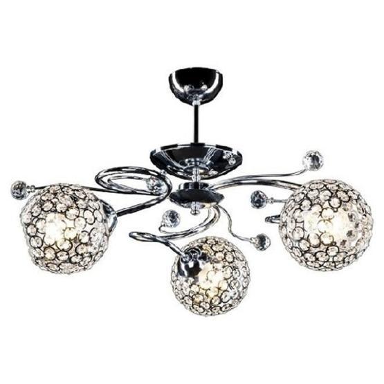 Venon Aydınlatma 803 0577 00 016 Zerda 3'lü Camlı Taşlı Krom Avize
