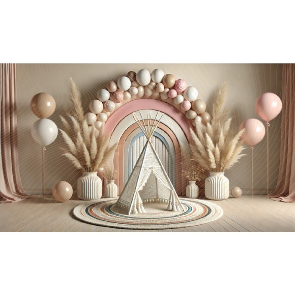 Venspor Bohem ve Pastel Renkli Çadır Temalı Bebek ve Çocuk Stüdyo Arka Planı 200 x 150 cm Video Kamera Aksesuarları Fiyatı