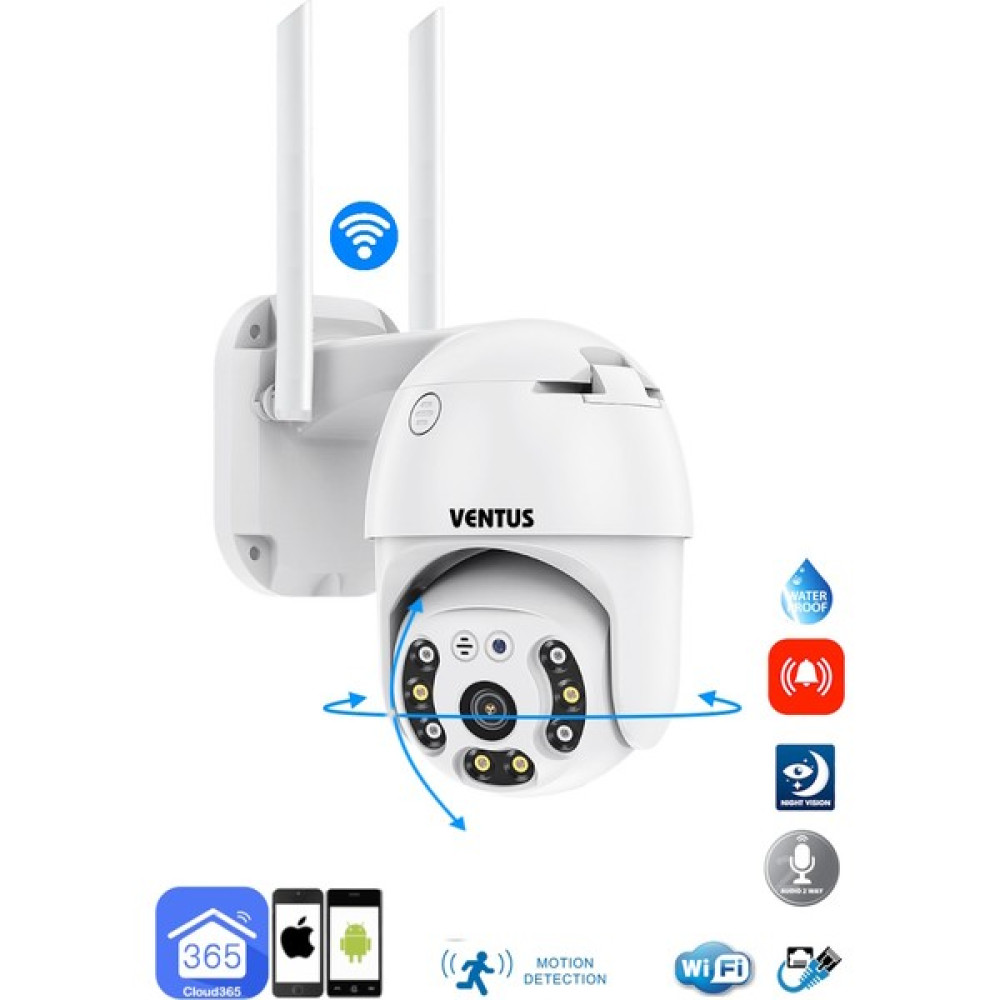 Ventus CLOUD365 Kablosuz Wifi Ip Kamera Hareketli Hd Gece Görüşlü Dış Mekan IP66 Güvenlik Kameraları Fiyatı