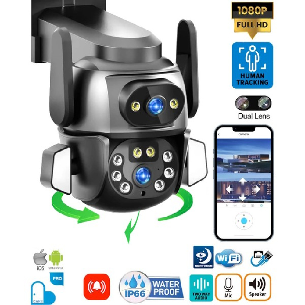Ventus Mpia Hina Dual Lens 360° Görüş Hareketli Wi Fi Waterproof Akıllı Ip Güvenlik Kamerası Türkçe (Carecampro) Uygulama Diğer Fiyatı