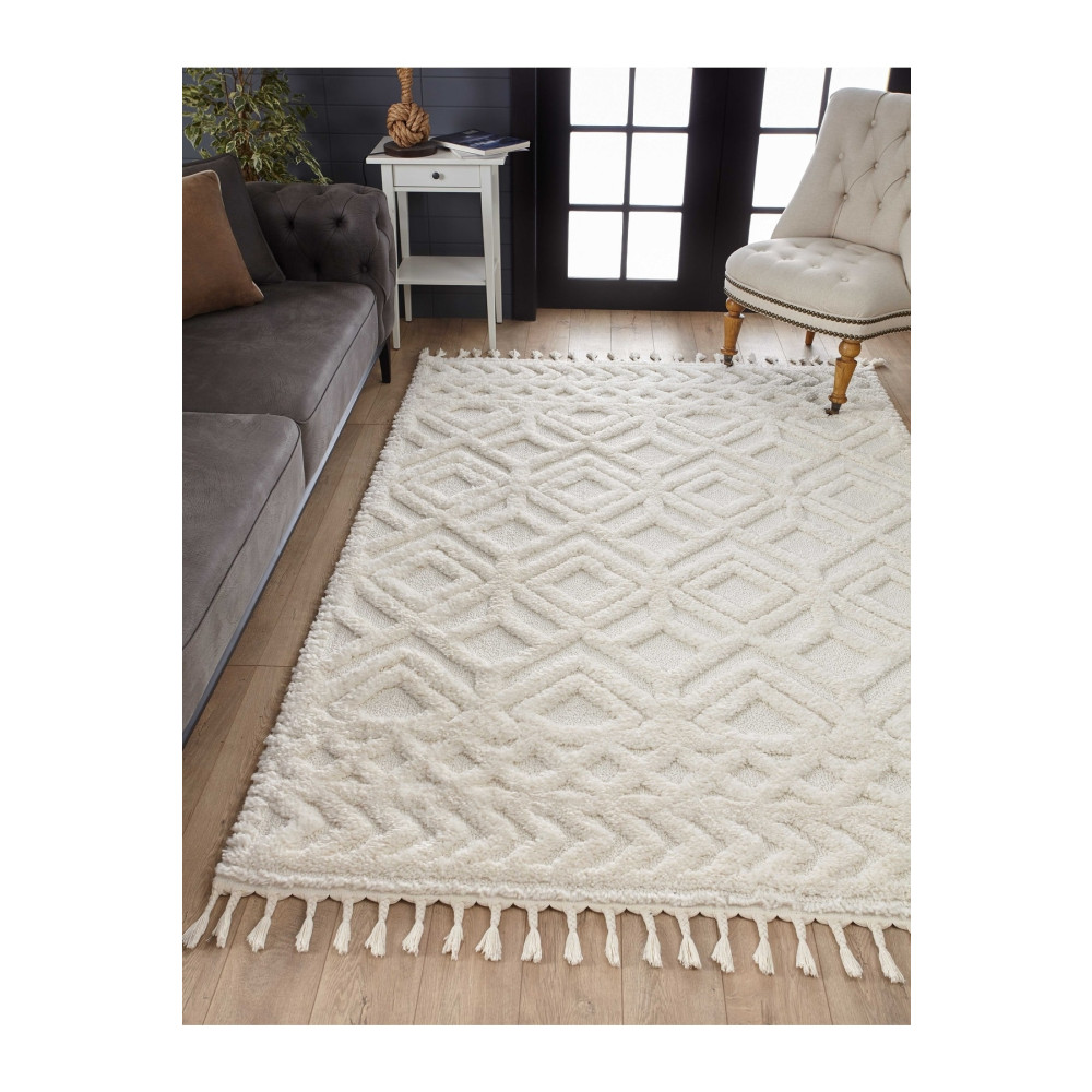 venucci home & living Ariana Bukleli Yumuşak Peluş Post Shaggy Çocuk Odası Oturma Odası Salon Mutfak Halısı 240 x 340 Beden Kilim Fiyatı