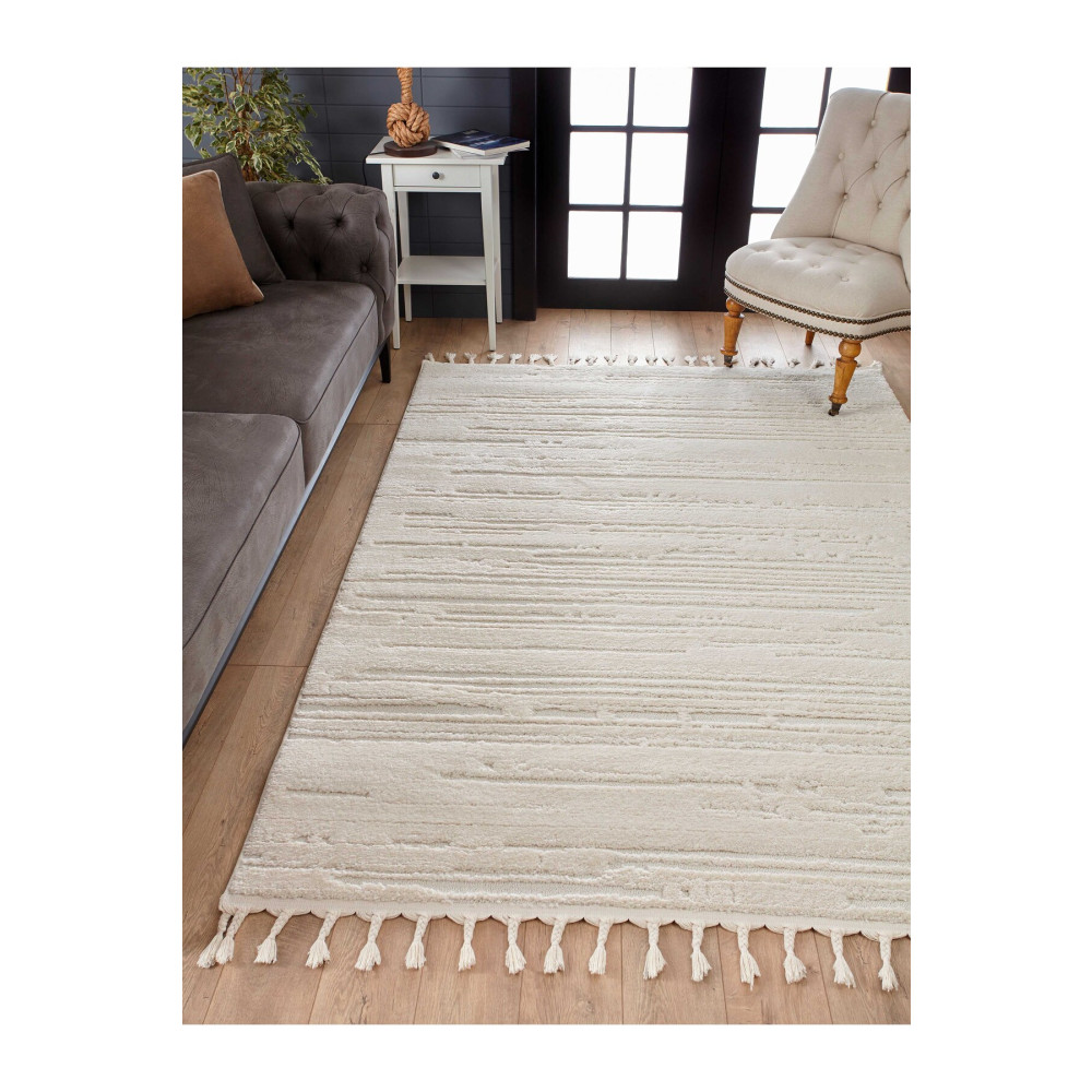 venucci home & living Quincey Bukleli Yumuşak Peluş Post Shaggy Krem Çocuk Odası Oturma Odası Salon Mutfak Halısı 120 x 170 Beden Kilim Fiyatı