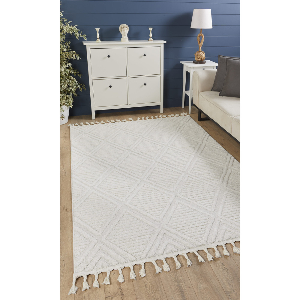 venucci home & living Quincey Bukleli Yumuşak Peluş Post Shaggy Krem Çocuk Odası Oturma Odası Salon Mutfak Halısı 60 x 110 Beden Kilim Fiyatı