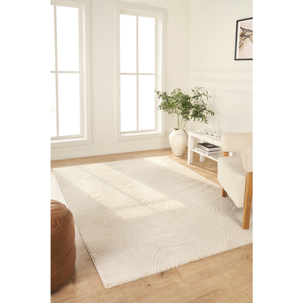 Venucci Home & Living Ruby Serisi 4m2 6m2 Yolluk 240 x 340 cm Modern Tema Halı Krem - Gri Renk Dokuma Özellikleriyle Yıkanamaz Salon Halısı Fiyatı