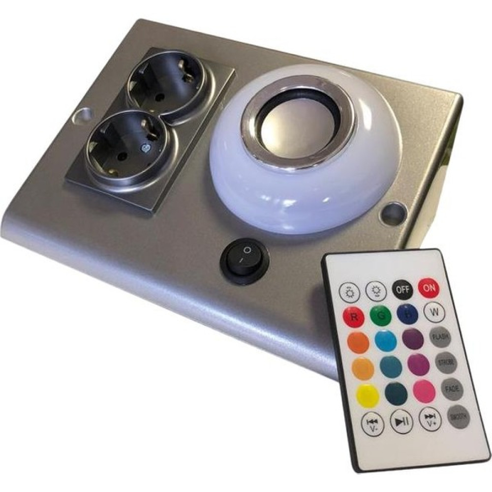 Venüs Bluetooth Hoparlörlü Dolap Ve Tezgah Altı Prizmatik - Füme Kasa - RGB Prizler Fiyatı