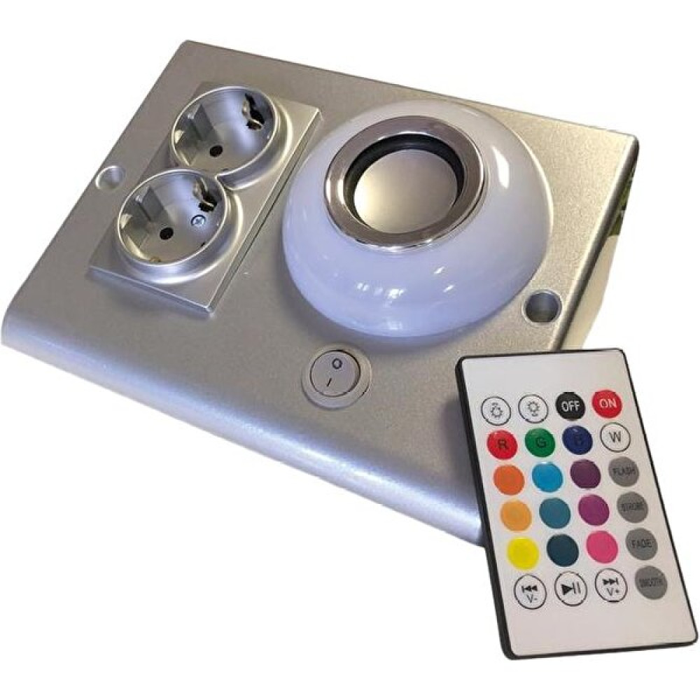 Venüs Bluetooth Hoparlörlü Dolap Ve Tezgah Altı Prizmatik - Gümüş Kasa - RGB Prizler Fiyatı
