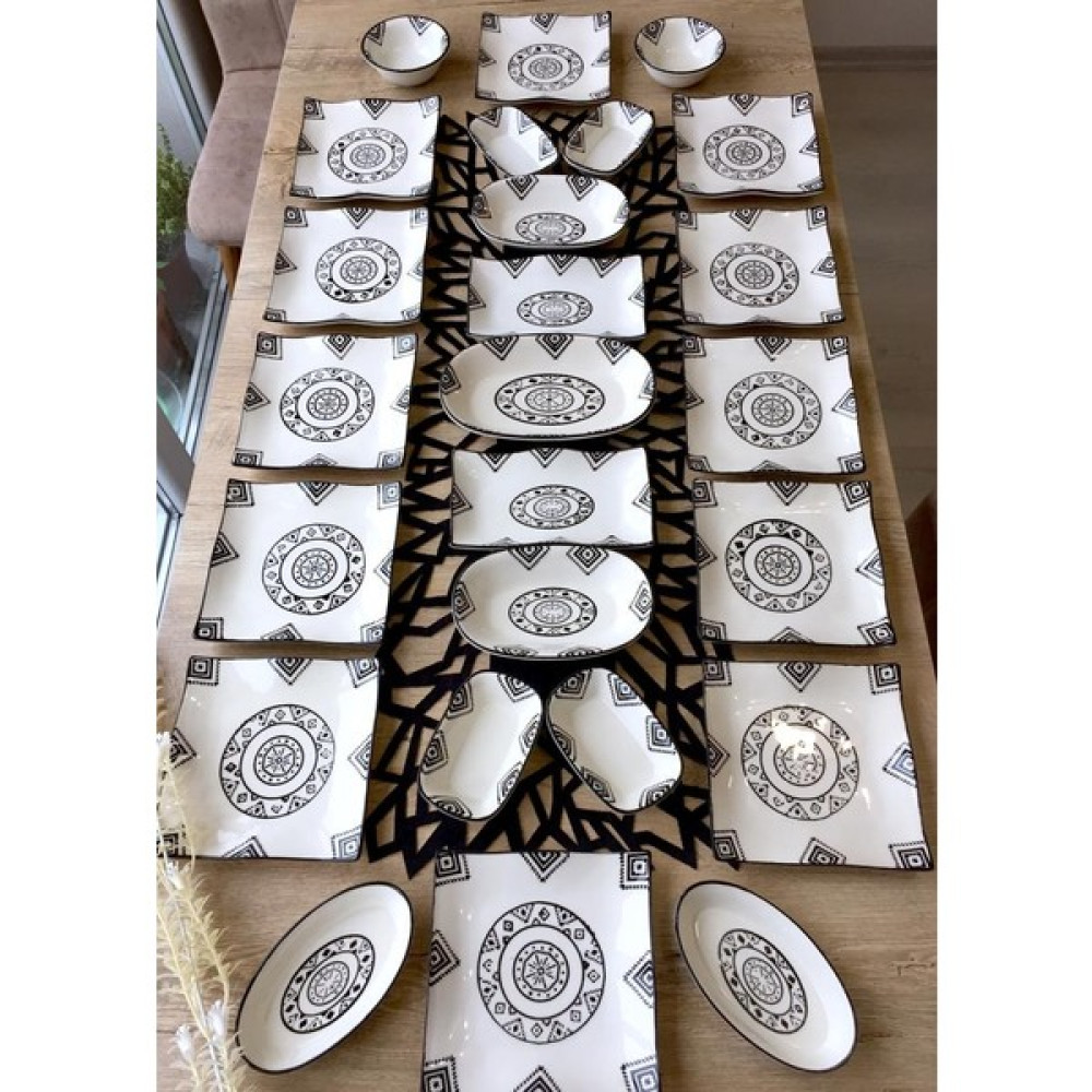 Venüs Home Kilim Desen 12 Kişilik 25 Parça Kahvaltı Takımı Kahvaltı Takımı Fiyatı