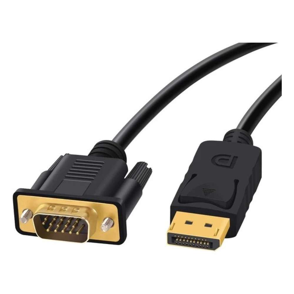 Venüs Online Shop 1.8 Metre Display Port To VGA Kablo Display VGA Dp To VGA 1.8m Displayport Erkek VGA Erkek Kablo Bilgisayar Çevirici ve Adaptörü Fiyatı