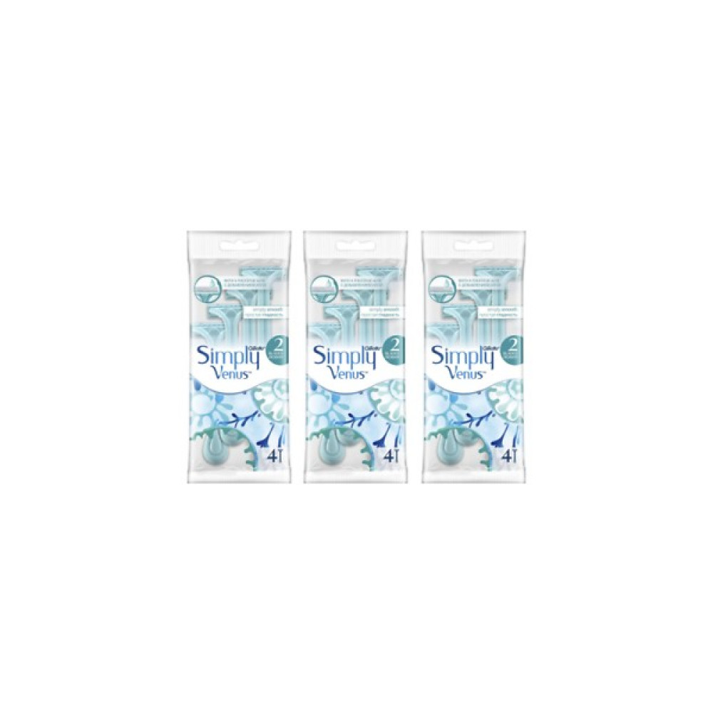 Venüs Simply Venus 2 Kullan At Tıraş Bıçağı 4'Lü X 3 Paket Ağda Ürünleri ve Makineleri Fiyatı